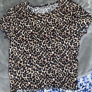 American Eagle Cheetah print crop top